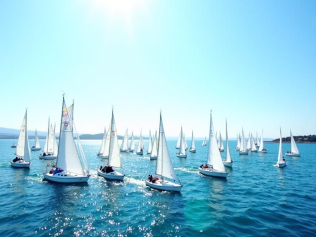 Regatta med flere seilbåter